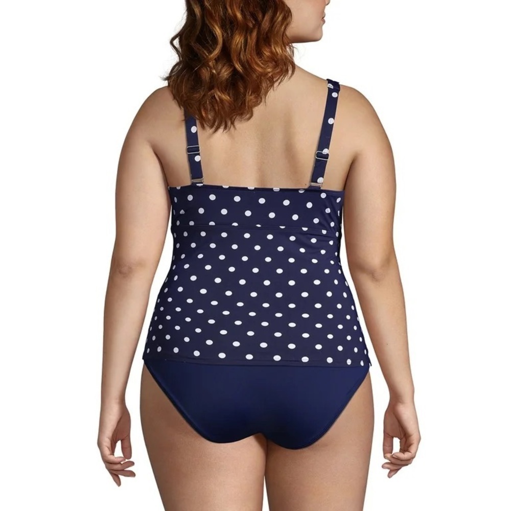 Lands' End V-Neck Wrap Underwire Tankini Top - Picture 4 of 5